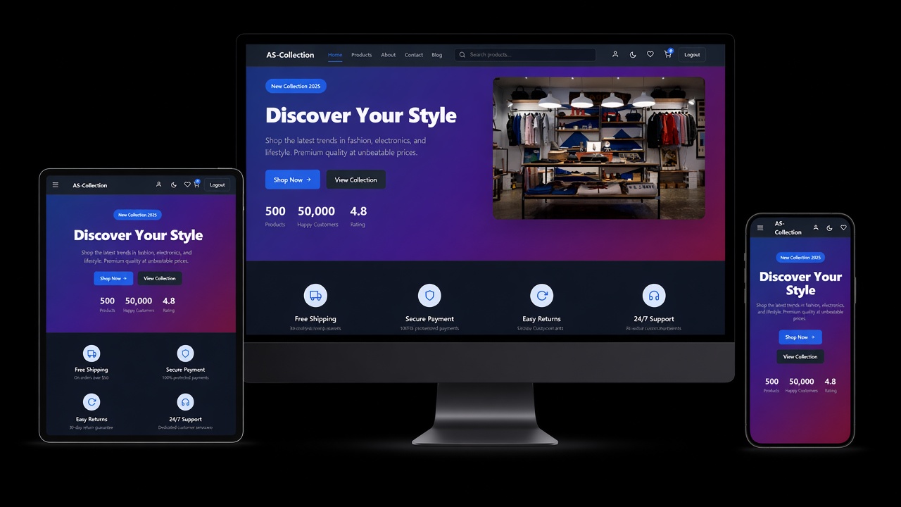 Preview of the Modern E-Commerce product catalog